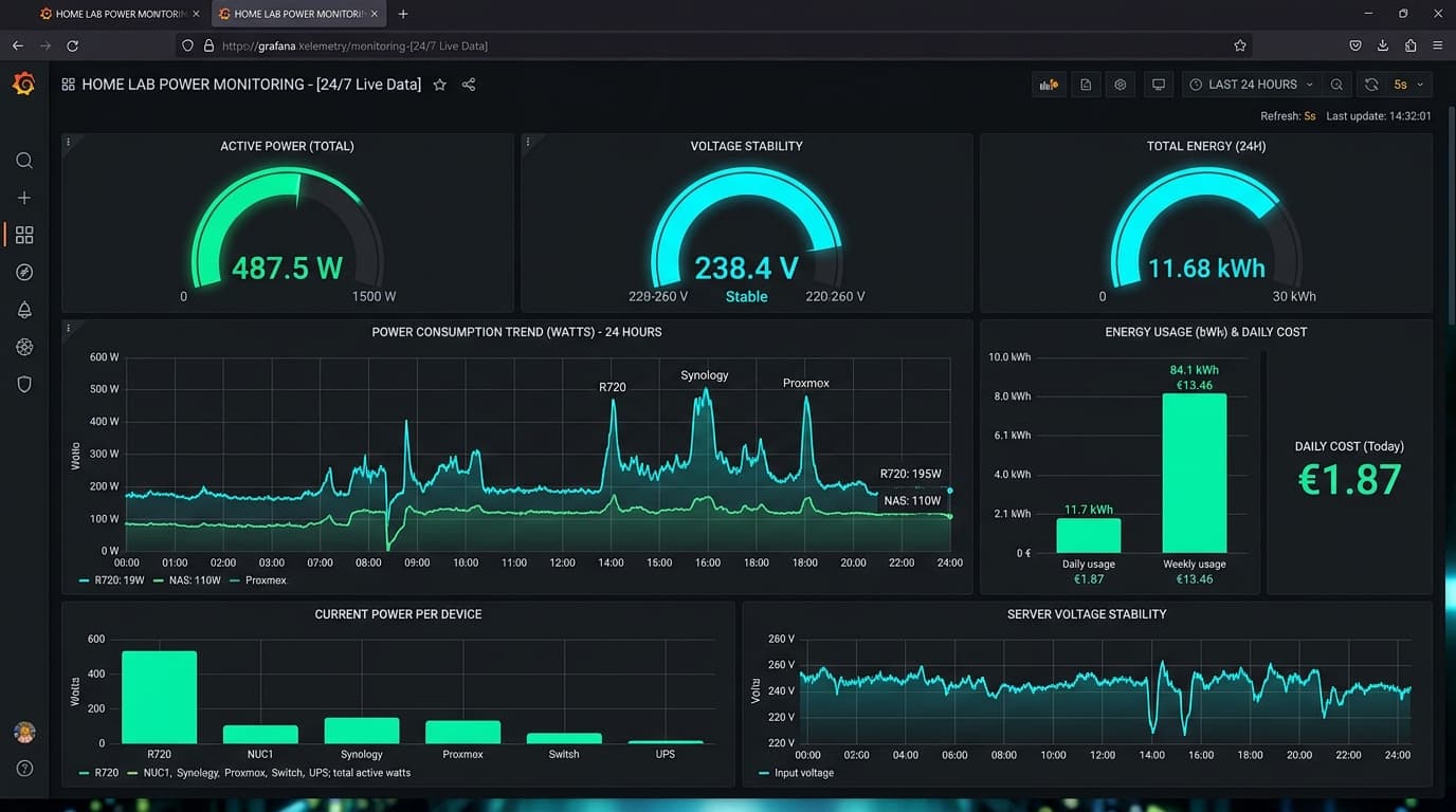 Telemetria de Energia para Home Labs 24/7: Como Medir Consumo e Evitar Sobrecargas com Tomadas Inteligentes